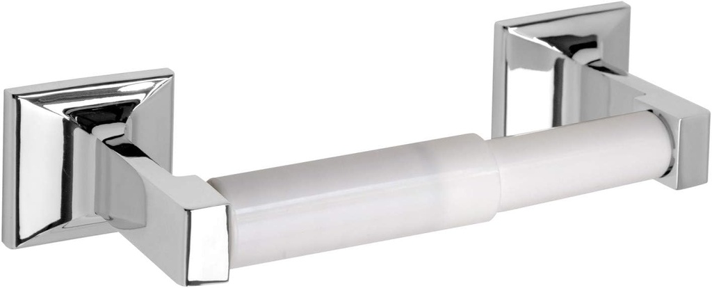 Design House Millbridge Toilet Paper Holder, Polished Chrome, Standard Wall Mount, Concealed Screws, Plastic Spring Bar, Easy Installation, 8.13 in W x 1.97 in H x 3.2 in D, Item 533042