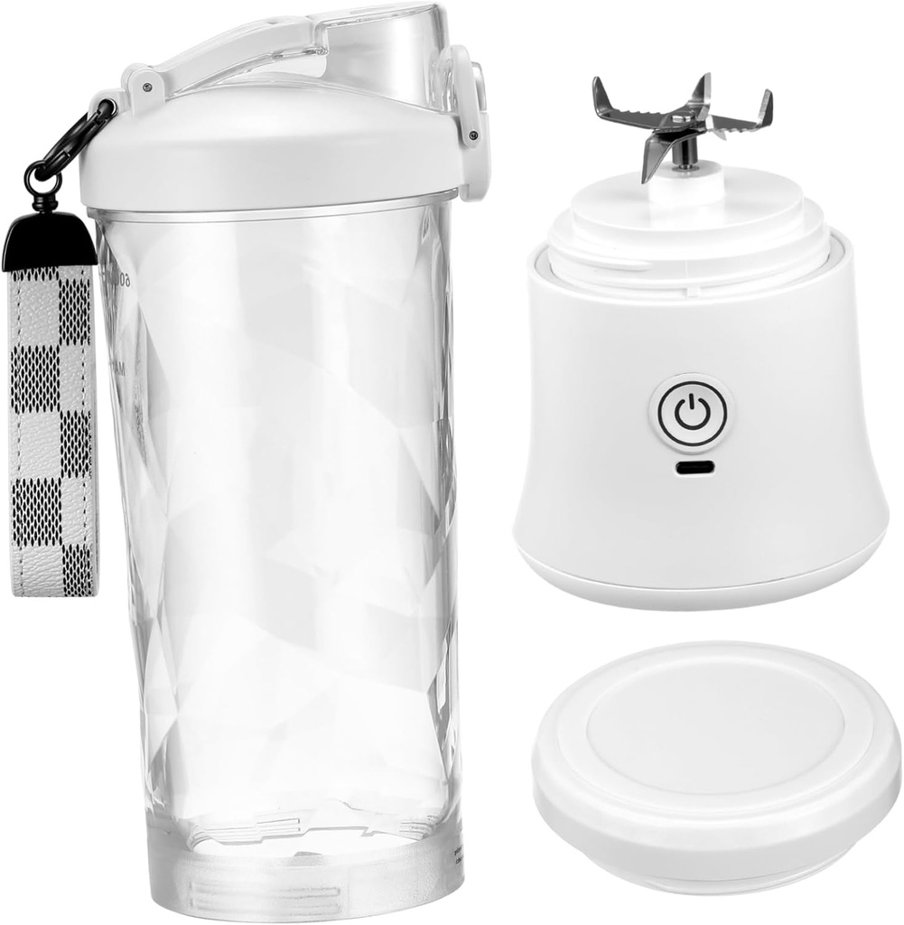 Portable Juicer Cup Mini Blender for Fresh Juice Easy Operation with Transparent Body for Travel and Home Use for Smoothies and Healthy Drinks