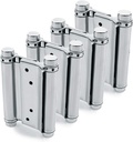 2 Pairs (4Pcs) of 3" Stainless Steel Cafe Saloon Door Swing Self Closing Double Action Spring Hinge