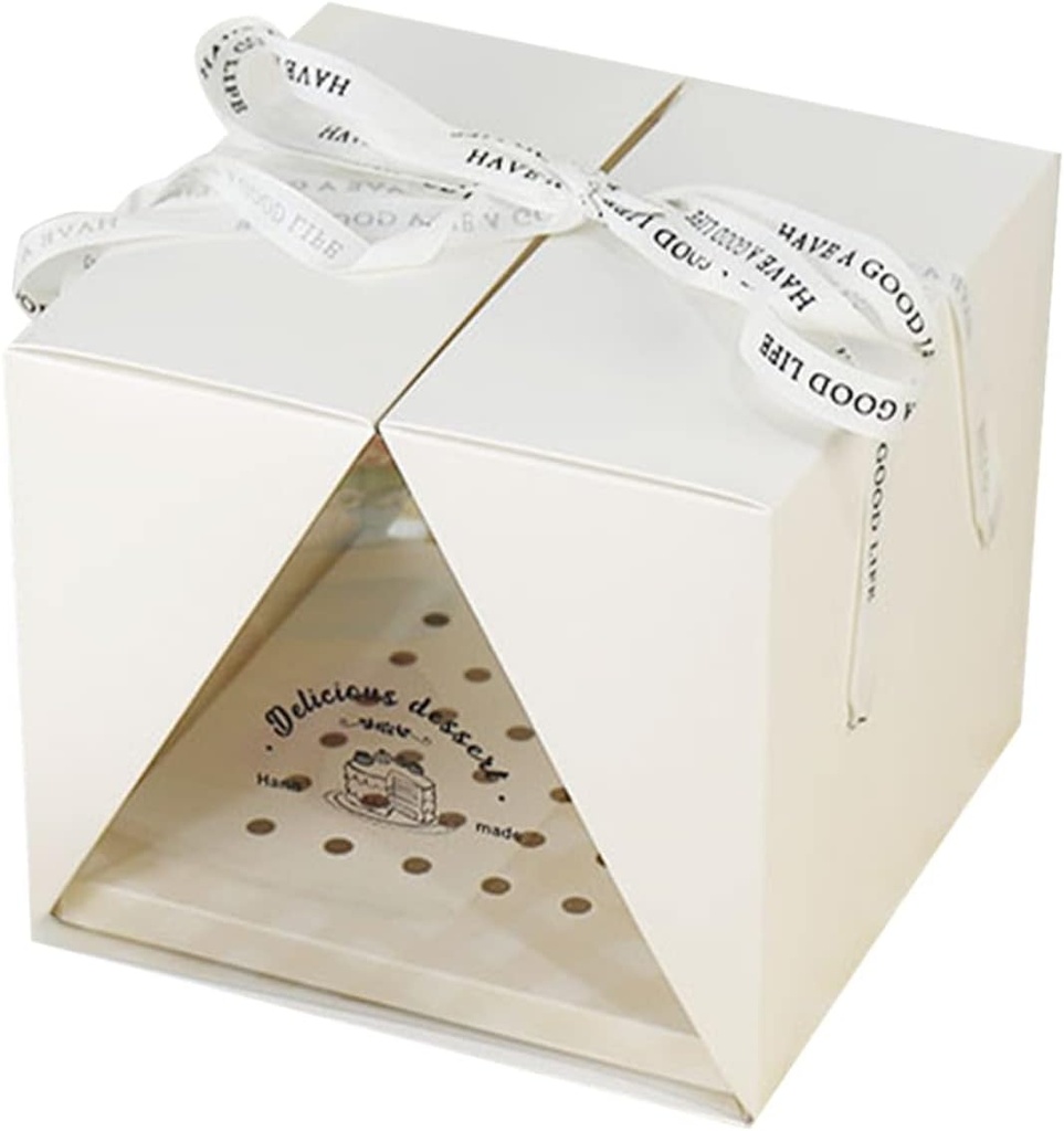 Veemoon Dessert Food Storage Box Cake Box Handle Easy to Carry Store Multi-use Cake Carrier