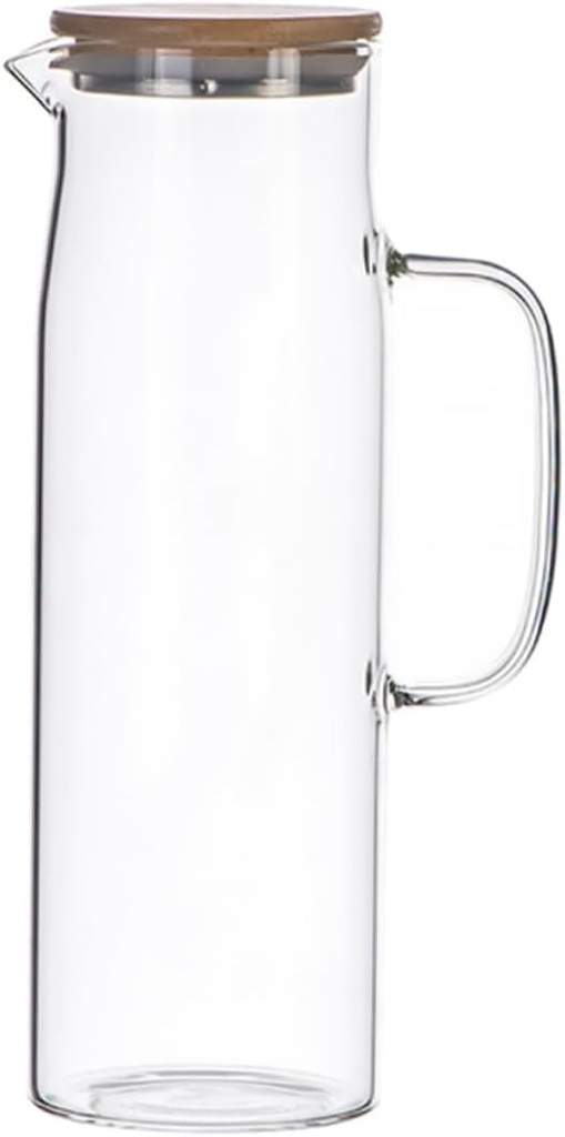 PRETYZOOM Borosilicate Glass Jug High Temperature Resistant Thickened Juice Pot with Handle for Iced Tea Fruit Juice and Cold Water for Home and Parties