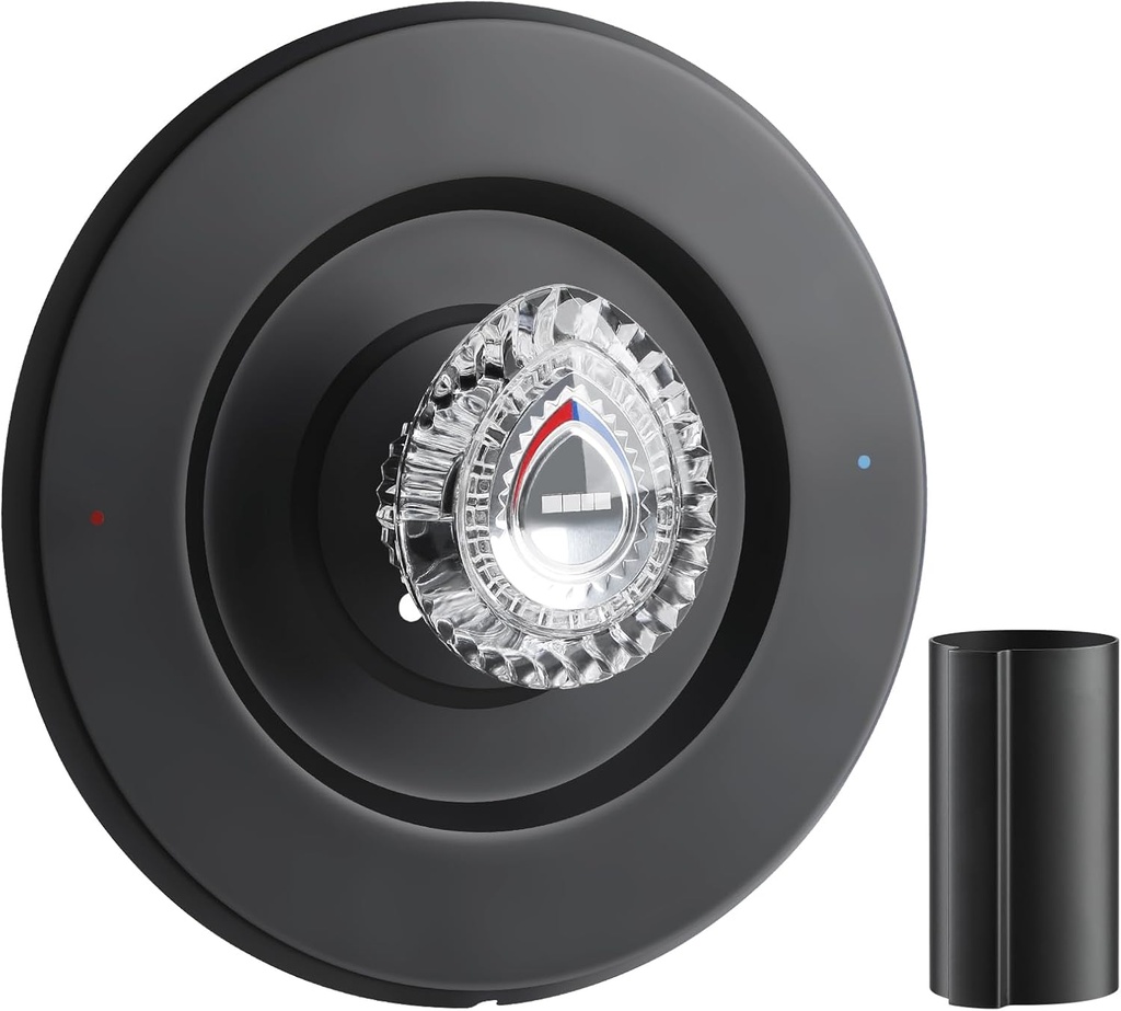 Matte Black Shower Trim Kit, Compatible with Moen T470 31661SN Shower Trim Kit and Tub/Shower Trim, for Moen 1225 Trim Kit, Includes Escutcheon, Tubes, Shower Handle and Screws