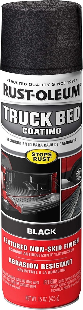 Rust-Oleum 248914 Truck Bed Coating Spray, 15 oz, Black, 15 Ounce (Pack of 1)