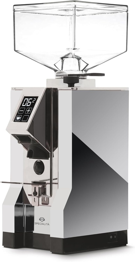 Eureka Mignon Specialita Espresso Grinder | Sound-Insulated | Stepless 55mm Burrs | Touchscreen | Chrome