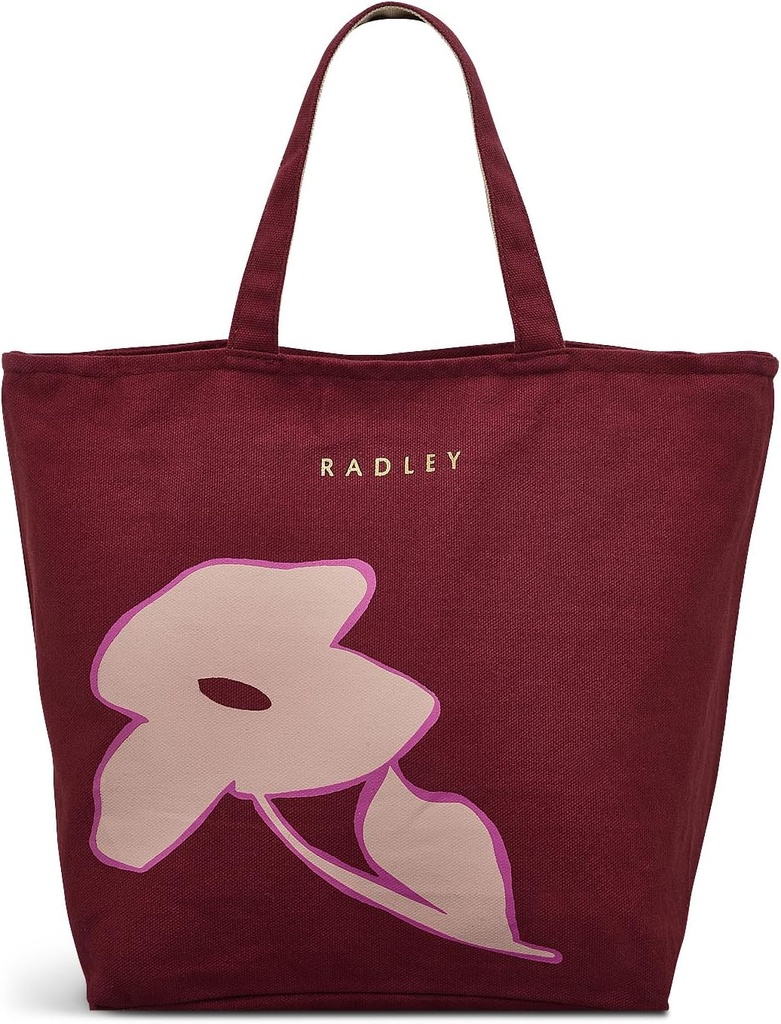 RADLEY London Bloom Responsible Small Ziptop Reusable Recycled Canvas Crook Tote Bag