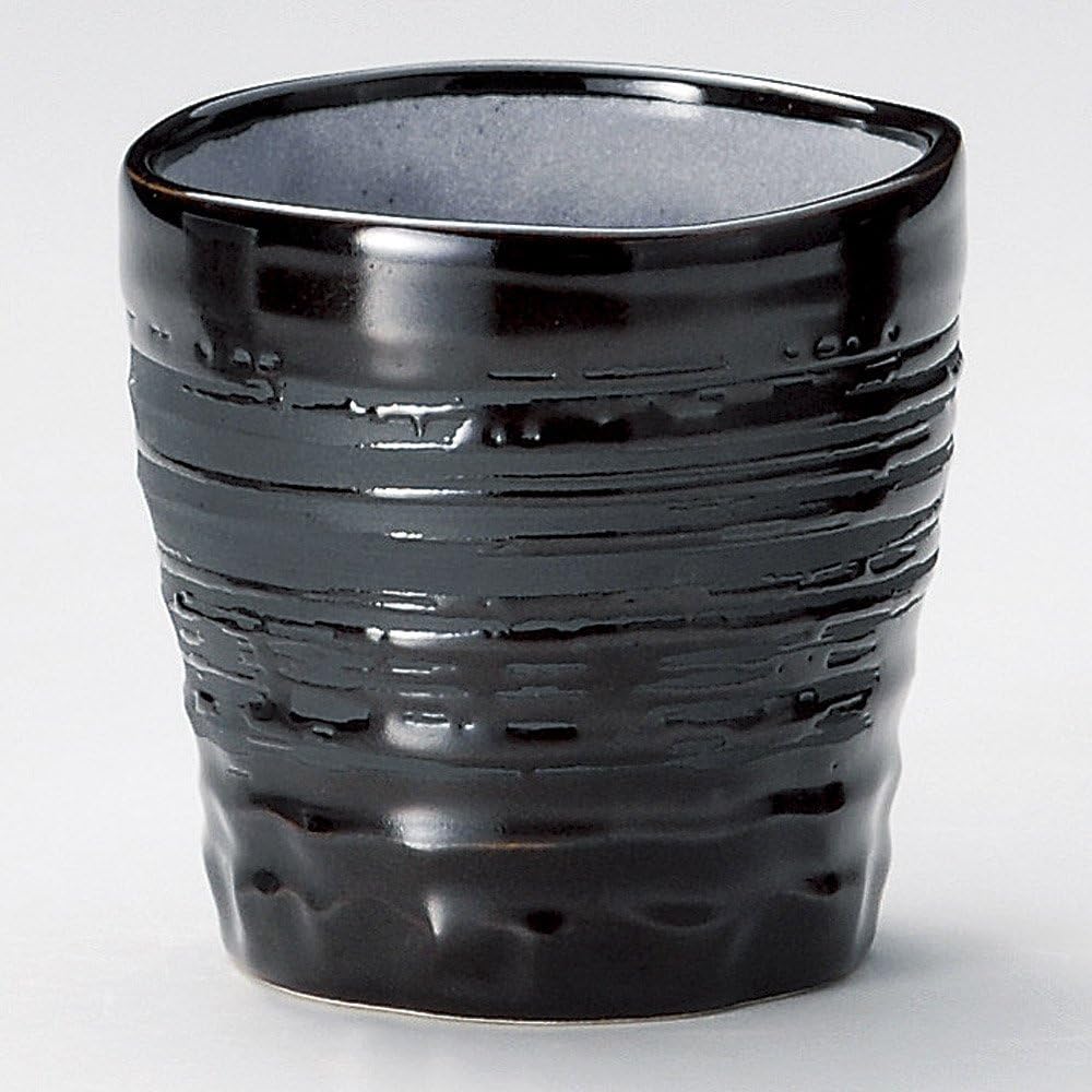 せともの本舗 American Glazed Brush Shochu Cup [3.6 x 3.6 inches (9.2 x 9.2 cm), 12.2 fl oz (360 cc), 10.2 oz (286 g), Shochu Cup, Restaurant, Ryokan, Japanese Tableware, Stylish, Tableware, Commercial Use
