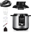 8Qt Electric Pressure Cooker & Air Fryer Combo with Pressure Lid and Air-Fry Lid - 7-in-1 cooking Modes, Easy Read LCD Display, 27 Presets Programs, 8 Program Storage (Silver, 8 Quart - ACC)