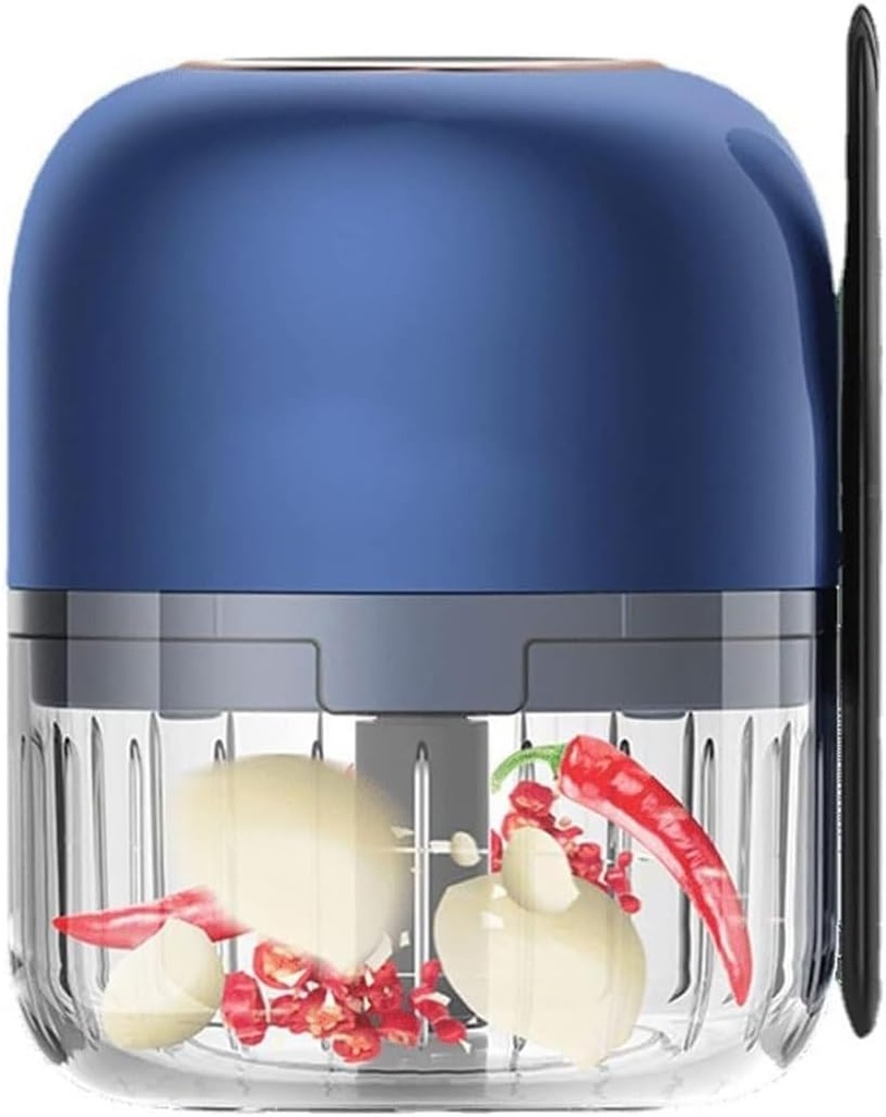 Electric Garlic Chopper, Mini Food Processor Masher Crusher, 150ml Garlic Grinder with USB Charging for Onion Ginger Vegetable Pepper Spice Meat