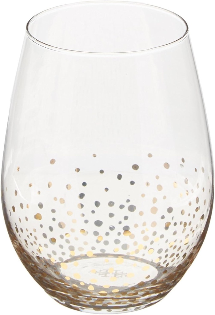 Fitz and Floyd Luster Stemless Glasses (Set of 4), Gold