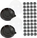50pcs Dome Cake Containers Baking Supplies Cupcake Boxes Lids for Bakery