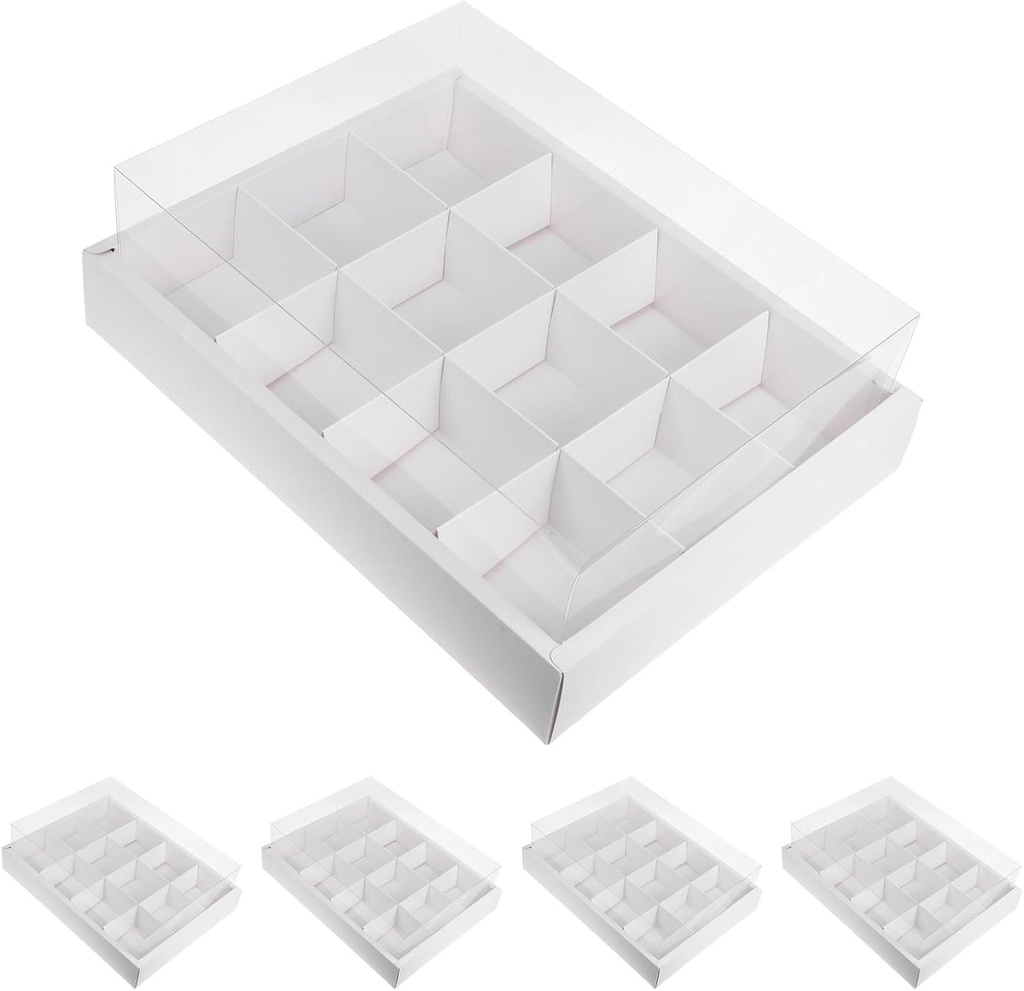 5pcs Transparent Cupcake Boxes Lid Cupcake Containers for Weddings Birthday Parties and Desserts Break Resistant Muffin Case for Cake Display and Packaging