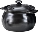 Casserole Ceramic Stockpot, Clay Cooking Pot Cookware Stovetop, Stew Pot Hot Pot Clay Pots Soup Pot Casserole Cooking Pot (1.5L, Gas Stove and Electric Induction Compatible)