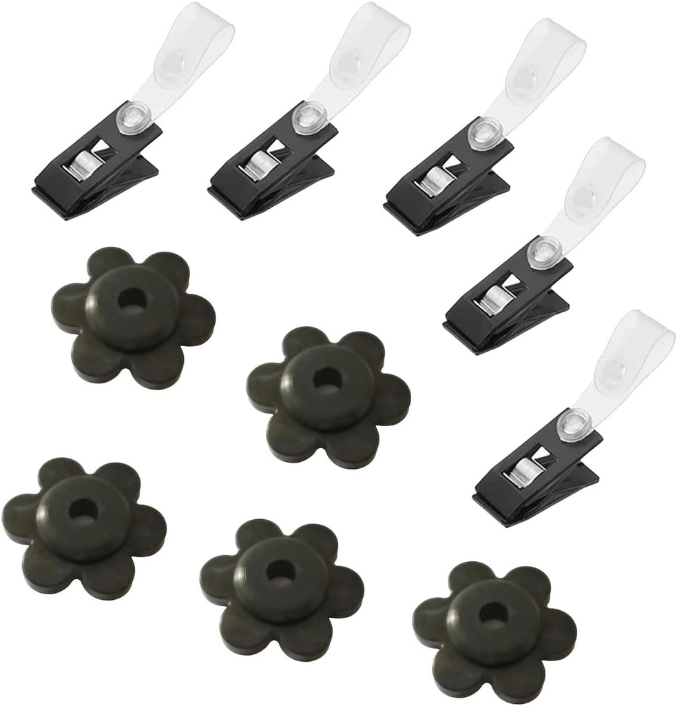 Garden Flag Rubber Stopper and Clips 10 Pack Adjustable Anti-Wind Holder for Indoor and Outdoor Yard Garden Flag Pole Stand Garden Flag Stoppers