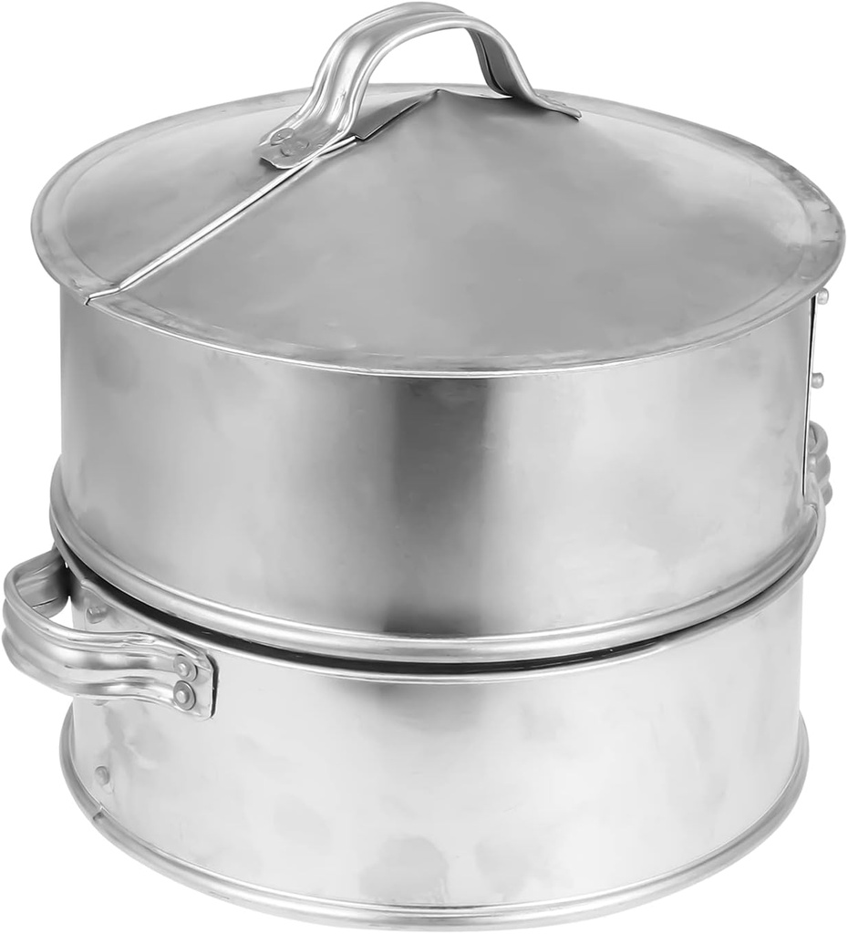 MARURY Rice Cooker Steamer Aluminum Alloy Steamer Basket with Lid Food Steam Pot Steaming Cookware for Steaming Dim Sum Dumplings Buns Vegetables Meat Fish Rice 20inch Metal Steamer