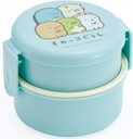 Skater ONWR1-A Lunch Box, 2-Tier, Round, Sumikko Gurashi, Standard, Blue, Made in Japan, 16.9 fl oz (500 ml)
