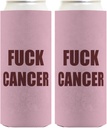 Breast Cancer Awareness F- Cancer 2-Pack Ultra Slim Can Thermocoolers