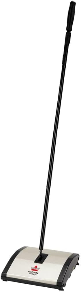 Bissell Natural Sweep Carpet and Floor Sweeper with Dual Brush Rotating System and 2 Corner Edge Brushes, 92N0A, 4.2 lb.