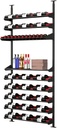 Ultra Wine Racks Showcase Exhibition Wine Display - Black, Modular Wine Rack Kit (Supports 54+ Bottles), 2 Deep Configuration for Wine Cellars, Home Bars, and Kitchens
