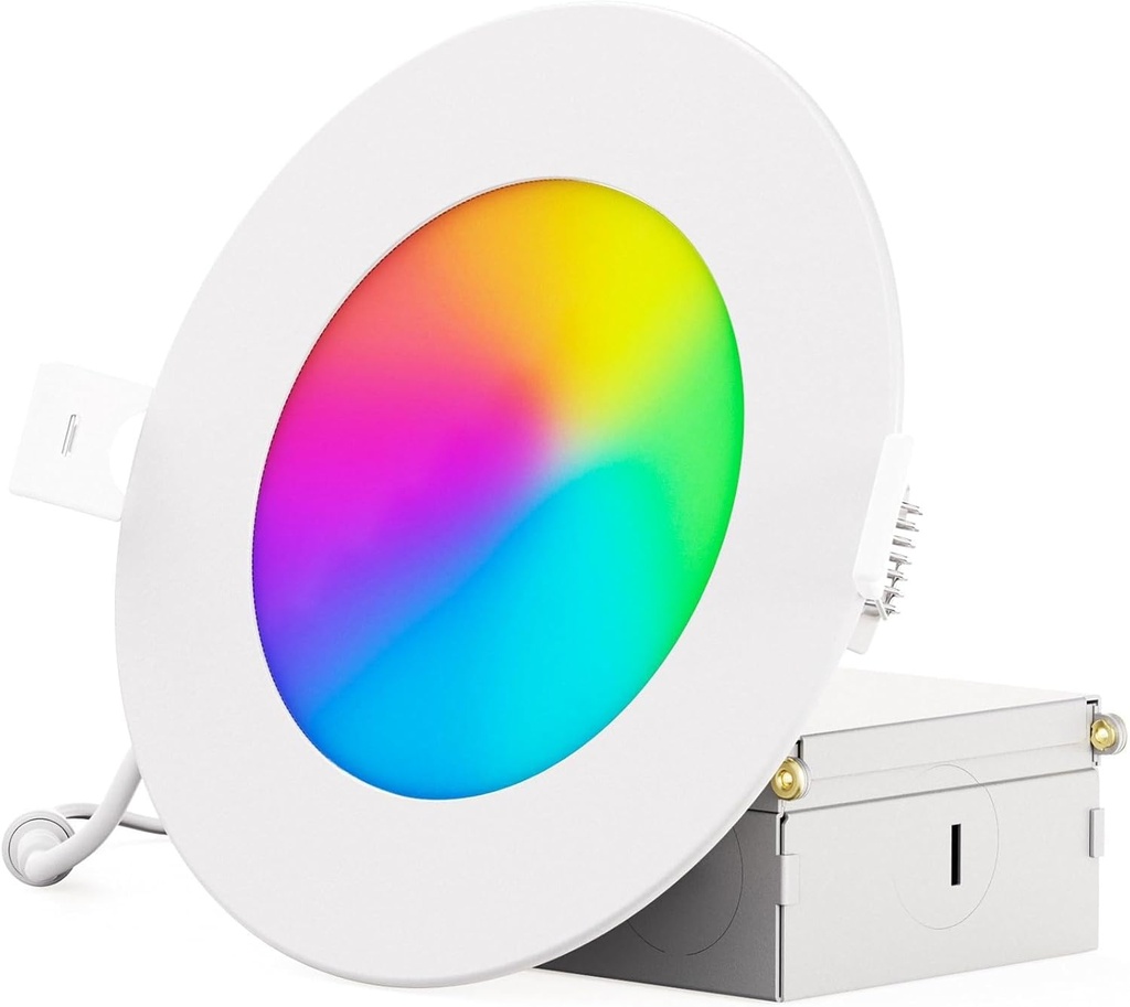 INFIBRITE 4 Inch WiFi Smart 9W 810LM Recessed LED Ceiling Light, Dimmable, Alexa/Google, Wet Rated
