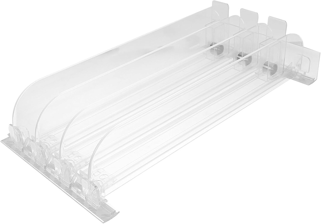 DOITOOL 3pcs Sliding Tray Automatic Vending Machine Pusher Self Pushing Drink Organizer for Fridge Soda Dispenser for Refrigerator Can Organizer for Pantry Fast Glide Beverage Holder