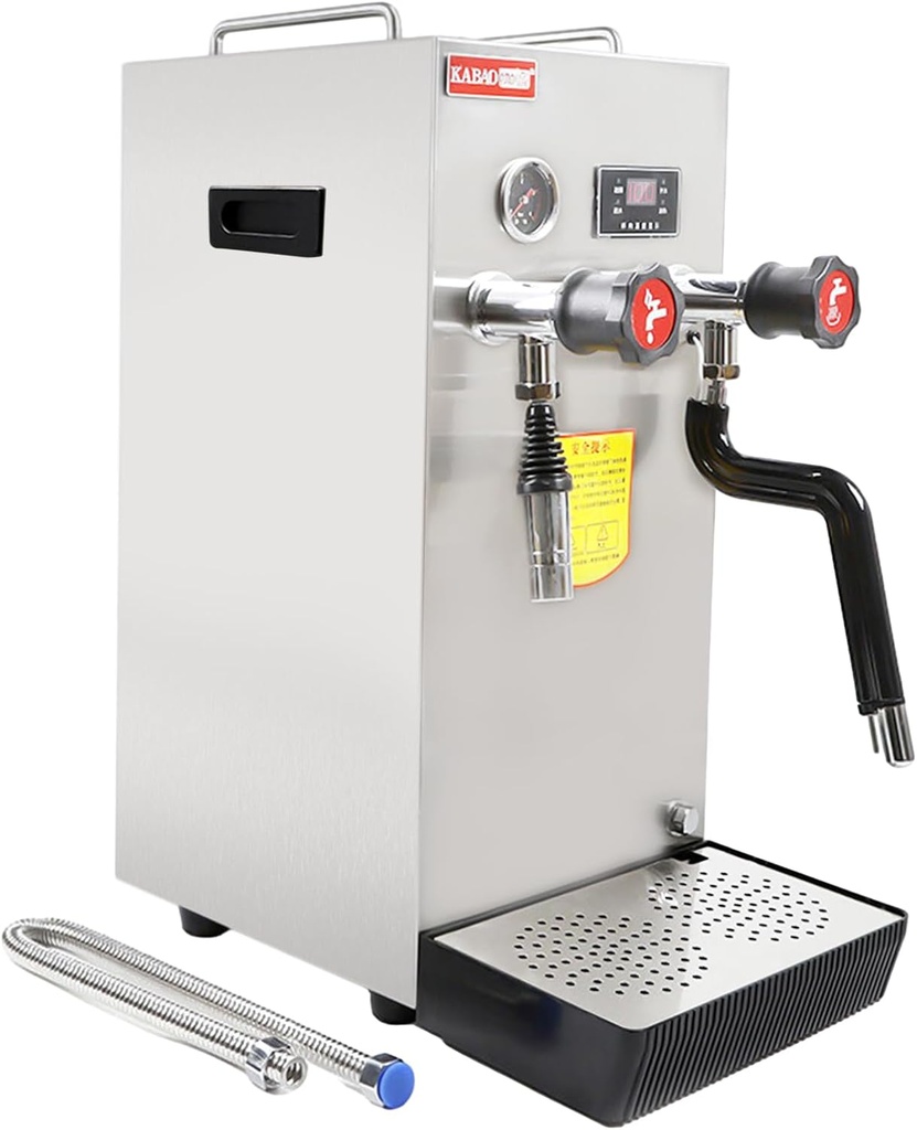 8L/ 2.1Gal Commercial Milk Frother, Electric Milk Foam Make 2500W Stainless Steel Steam Milk Foam Machine Automatic Steam Boiling Water Machine for Tea Coffee Shop Dessert Shop