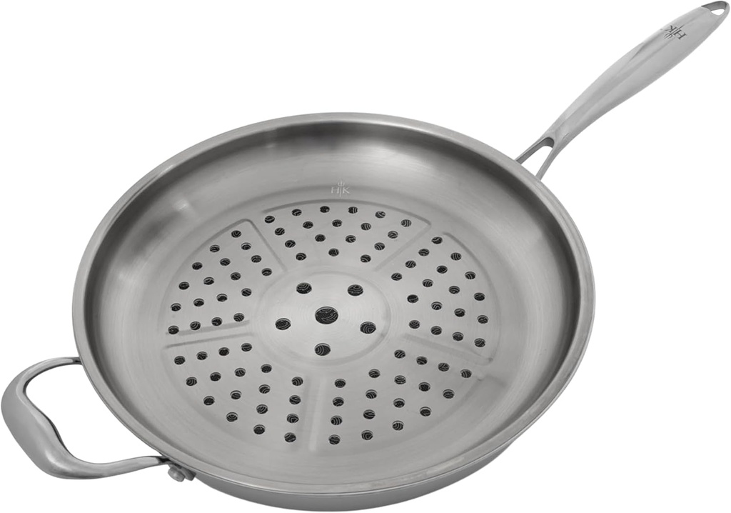 Hell's Kitchen 12" Steamer Basket for Tri-Clad Hybrid Wok