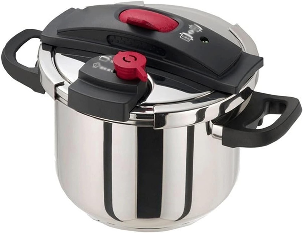 6L 304 Stainless Steel Pressure Cooker, Commercial Corrosion-resistant Domestic Slow Cooker Stock Pot, Safety Explosion-proof Gas Induction Cooker