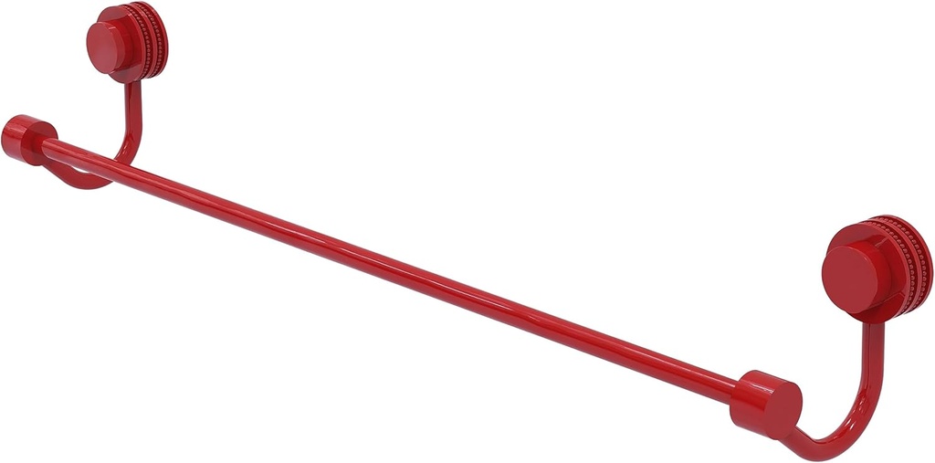 Allied Brass 421D/36-FER Venus Collection 36 Inch Towel Bar with Dotted Accent, Fire Engine Red