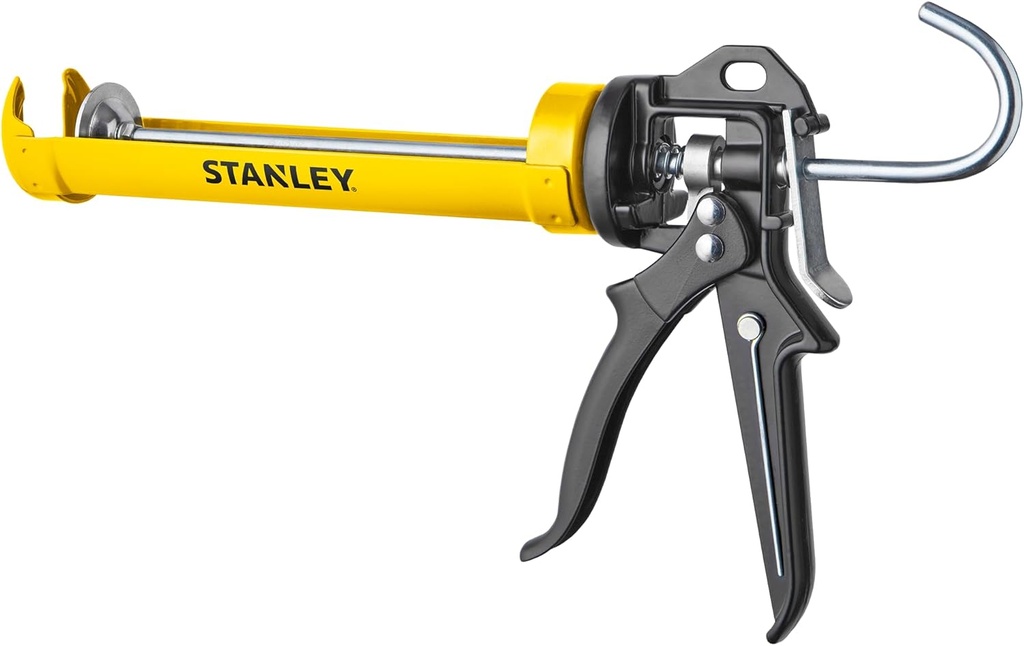 Stanley Professional Caulking Gun - 10 Oz Silicone Sealant Gun with 4000N Pushing Power, Caulk Gun No Drip Function, Steel Carriage & Aluminum Swivel Handle Sealant Gun | 25:1 Thrust Ratio, 1 Pack
