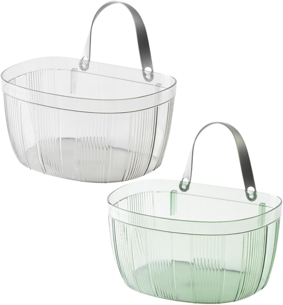 2pcs Hanging Storage Basket Wall Baskets for Kitchen Bathroom Storage over Toilet Organizer