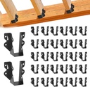 32 Pcs 2"x 4" Joist Hanger,Q235B Steel Face Mount Joist Hangers,Black Powder Coated Hurricane Ties for Rafter, Rafter Brackets for Floor, Deck and Ceiling Joists