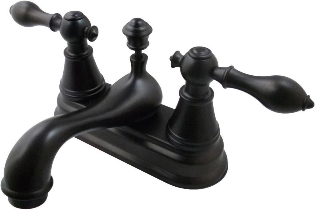 Kingston Brass FSY3605AL English Classic Two Handle 4-inch Centerset Lavatory Faucet, Oil Rubbed Bronze