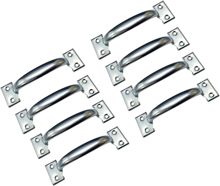 QCAA Door Pull, Steel, Zinc Plated, 5-3/4", 8 Pack, Made in Taiwan