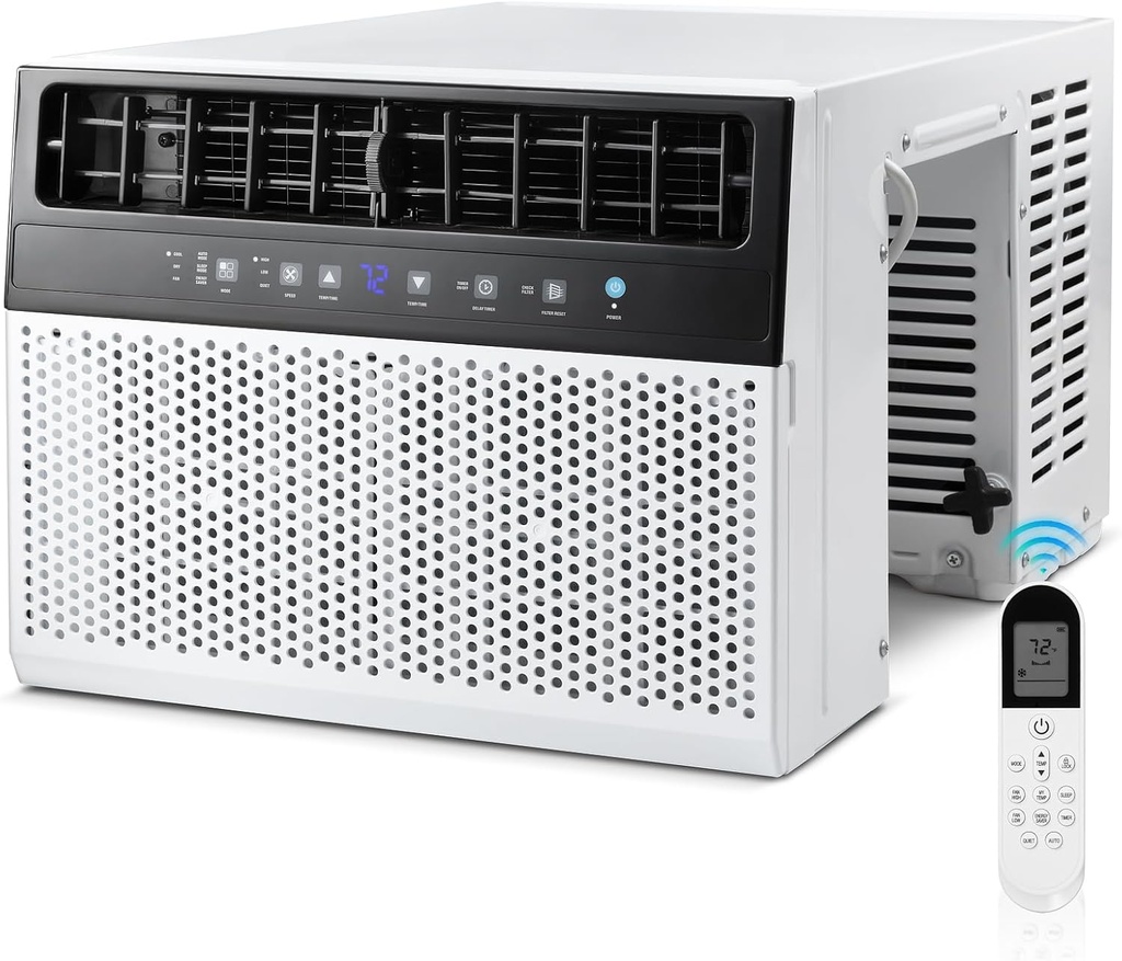 Antarctic Star 10,000 BTU Window Air Conditioners, U-Shaped Air Condtioner Window Unit Cools up to 450 Sq.Ft, Energy-saving Window AC Units, 6 Modes 24H Timer, Easy to Instal, White