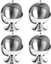 Stainless Steel Sugar Bowl with Roll Top, Candy Jar Cookies Bowl Sugar Cube Holder for Kitchen Coffee Bar Beverage Household Use(4pcs)