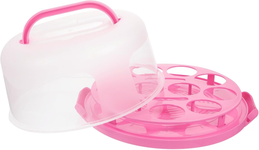Portable Cake Carrier Box with Tray Handle for Outdoor Storage for Birthday Cakes and Desserts Design for Bakeries and Home Use