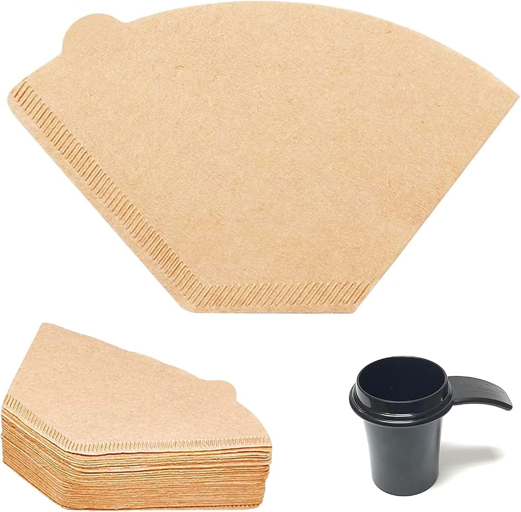 GoldTone #2 Cone Paper Coffee Filters (200 count) | Unbleached #2 Paper Coffee Filters 4-8 Cup + 1 OZ Scoop (#2 Paper Coffee Filters (200) + Scoop) (#2 Cone Paper Filters)
