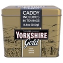 Yorkshire Tea, Gold, 80 Teabags, Gift Tin Caddy, Premium Blend, Rich, Smooth, and Satisfying, Classic British Breakfast Blend, Caffeinated, Enjoy Hot with Milk, 80 Teabags