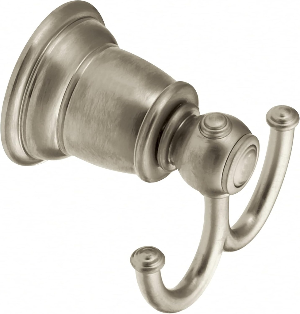 Moen YB5403BN Kingsley Double Robe Hook, Brushed Nickel