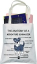 LEVLO Funny Miniature Schnauzer Lovers Gifts The Anatomy of A Miniature Schnauzer Shopping Bags Veterinary Mom Tote Bags
