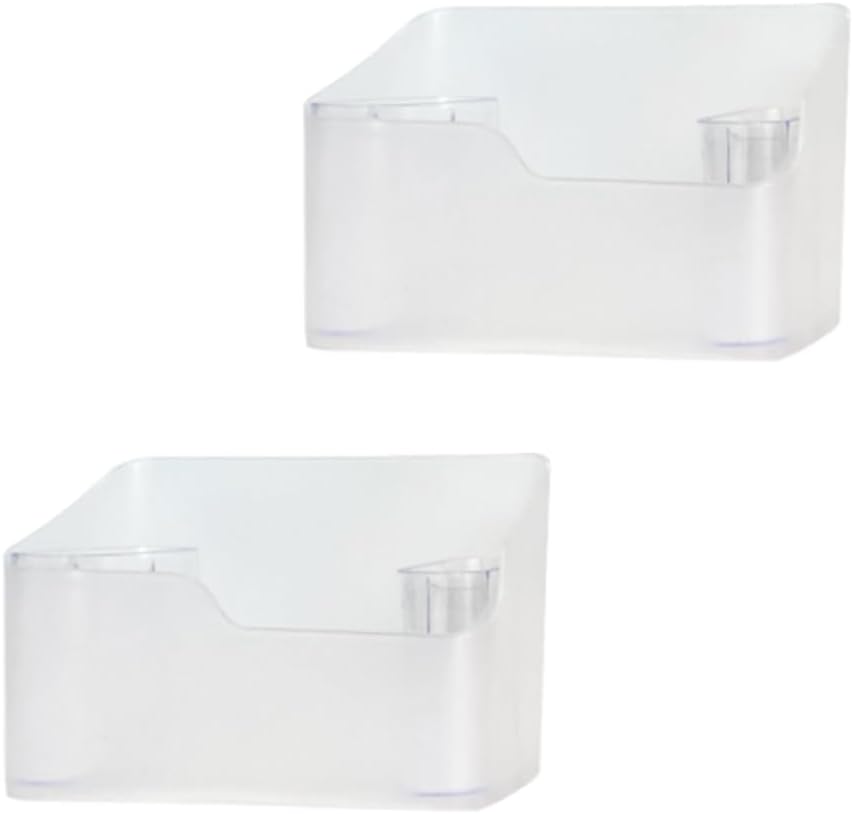 Makeup Organizer 2 Pack,Plastic 4 Compartment Medicine Cabinet Organizers, Clear Small Countertop Makeup Caddy Storage Organization Bins Cosmetics Holder for Cabinet