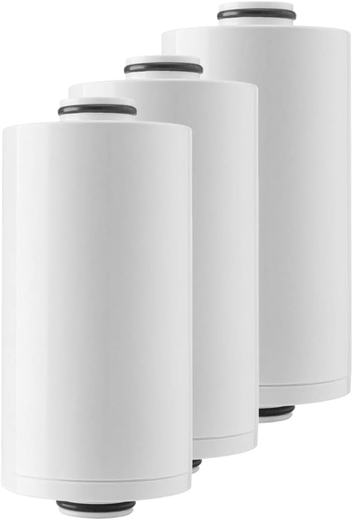 Mist - 8 Stage Filtered Shower Head Replacement Cartridge, Compatible with Mist MSS084, Revitalizing Shower Water Softener with High Output, Long Lasting, Filter For Hard Water (3 pack)
