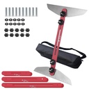 Stair Tread Template Tool, Stair Tread Tool Jig, Stair Measuring Tool, Adjustable Stair Tread Gauge Shelf Scribe Layout Tool for Stairs, Risers and Cutting Drywall(Red)