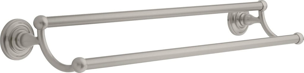 Delta Faucet Bath Accessories 138278 Greenwich 24" Double Bathroom Towel Rack, SpotShield Brushed Nickel