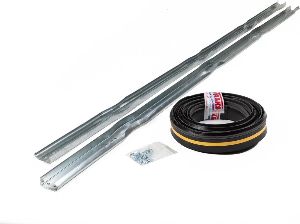 ThermoTraks Garage Door Sealing System Up to 16 Ft Wide x 7 Ft - Seal The Top and Sides of Your Door - Tall Garage Door (4 Equal 21" Sections) - Standard Hinge
