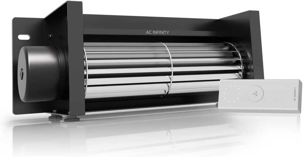 AC Infinity AIRBLAZE S10, Universal Fireplace Blower Fan Kit 10” with Wireless 10-Speed Controller, Compatible with Lennox, Hearth Glo, Majestic, Rotom Fireplaces, for Home Heat Circulation