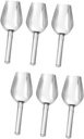 ABOOFAN 6pcs Stainless Steel Ice Scoop Grain Shovel Rice Scoop Food Shovel for