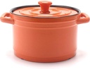 Refractory Ceramic Classic Casserole With Lid, Ceramic Casserole with lid, Slow Cooker Round Dutch Oven, Healthy Non-Stick Ceramic,Home Kitchen Ceramic Casserole (Color : Blue, Size : 4L) (Orange 3l)