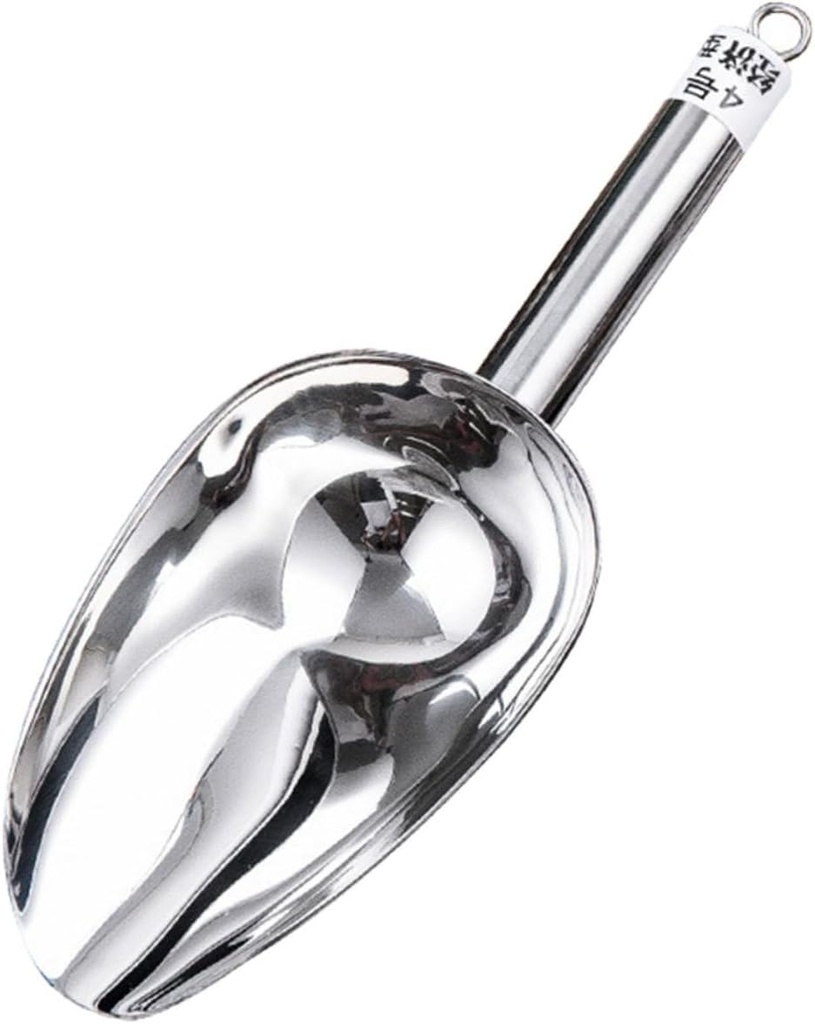 Garneck Stainless Steel Ice Scoop Multi-purpose Kitchen Tool for Ice Food and Candies Lightweight Design for Home Bars Restaurants and Parties
