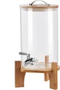 Beverage Dispenser,2.1 Gallon Glass Drink Dispenser with Stand,Glass water dispenser with Spigot, Large Drink Dispensers for Parties,Water Dispensers for Bar,Wedding,Restaurants 8L